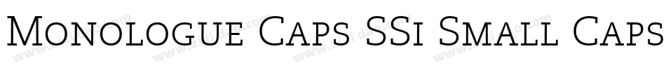 Monologue Caps SSi Small Caps字体转换